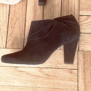 Kate Spade Black Bison 'T Moro' Suede Booties